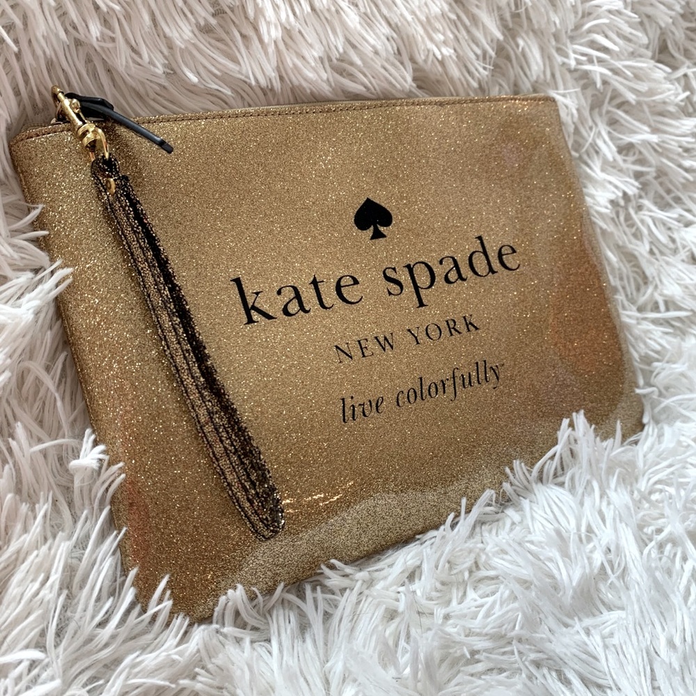 Kate Spade ♠️ Gold Sparkle Clutch
